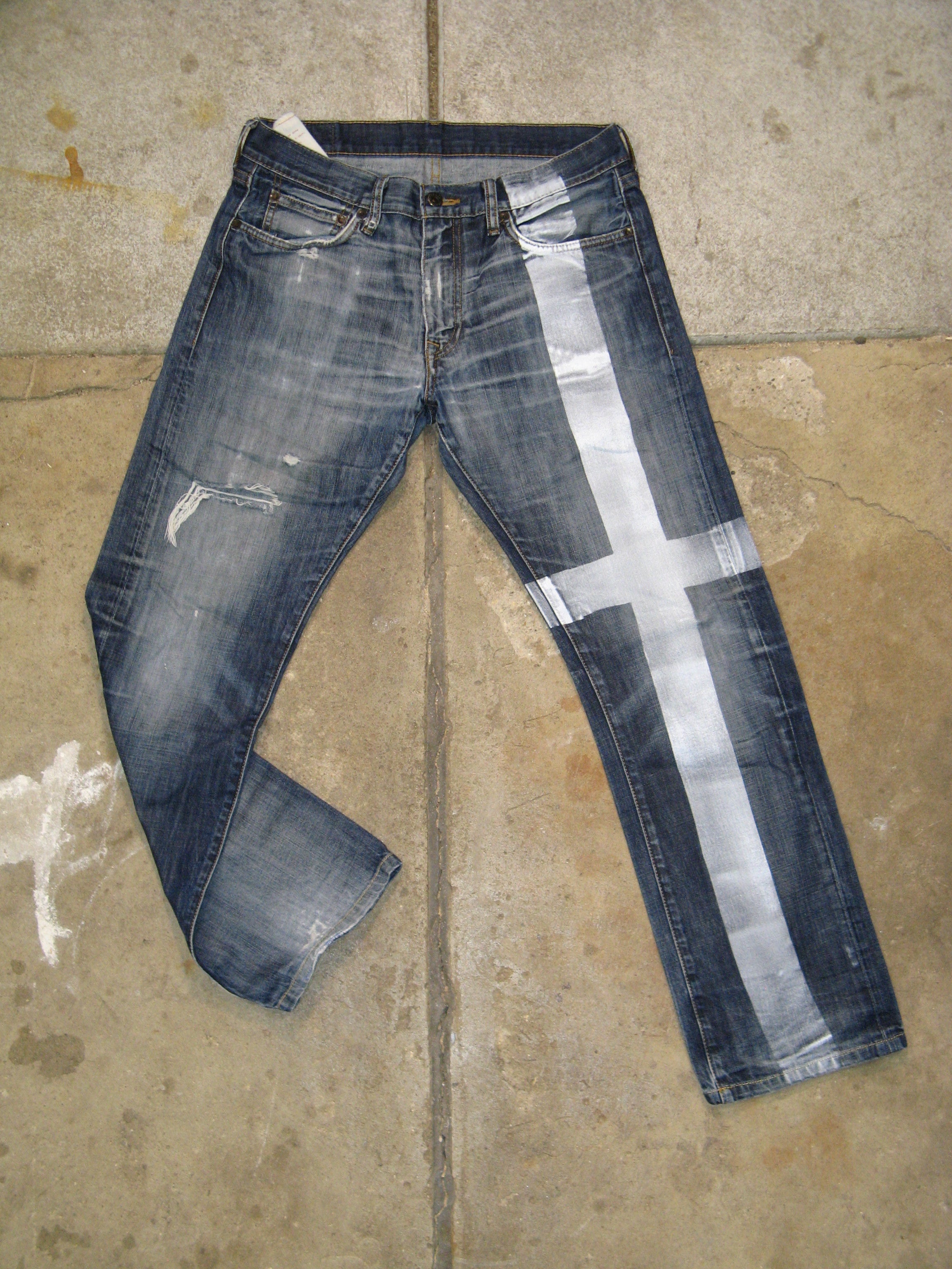 Vialice Sashiko Cross Jeans