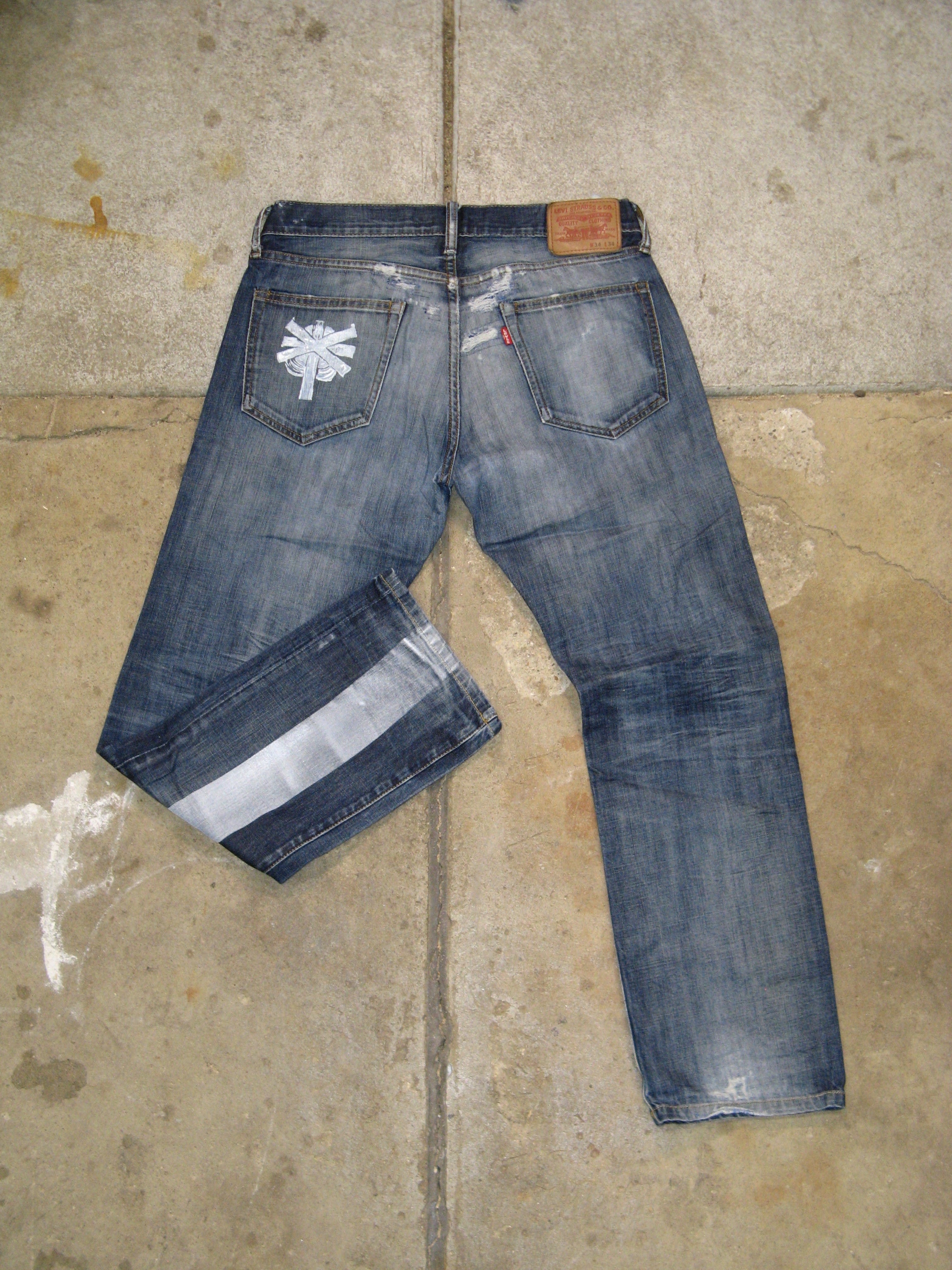 Vialice Sashiko Cross Jeans