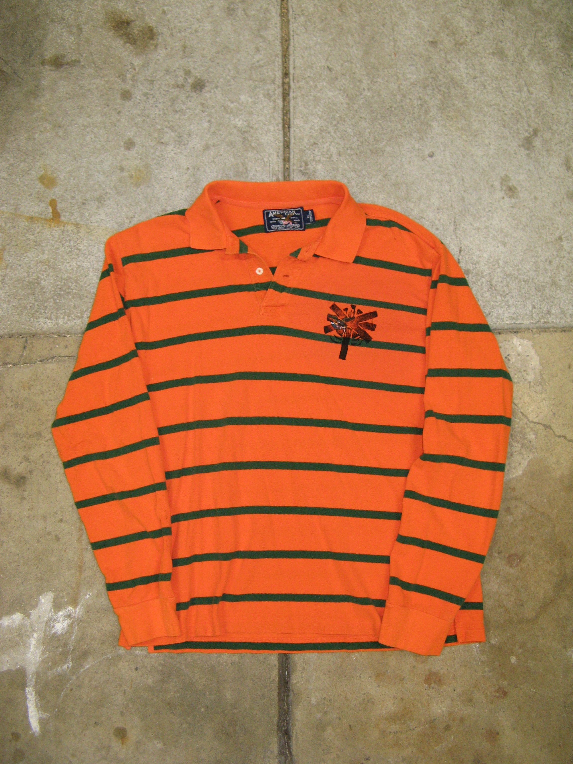Vialice Orange Striped Polo