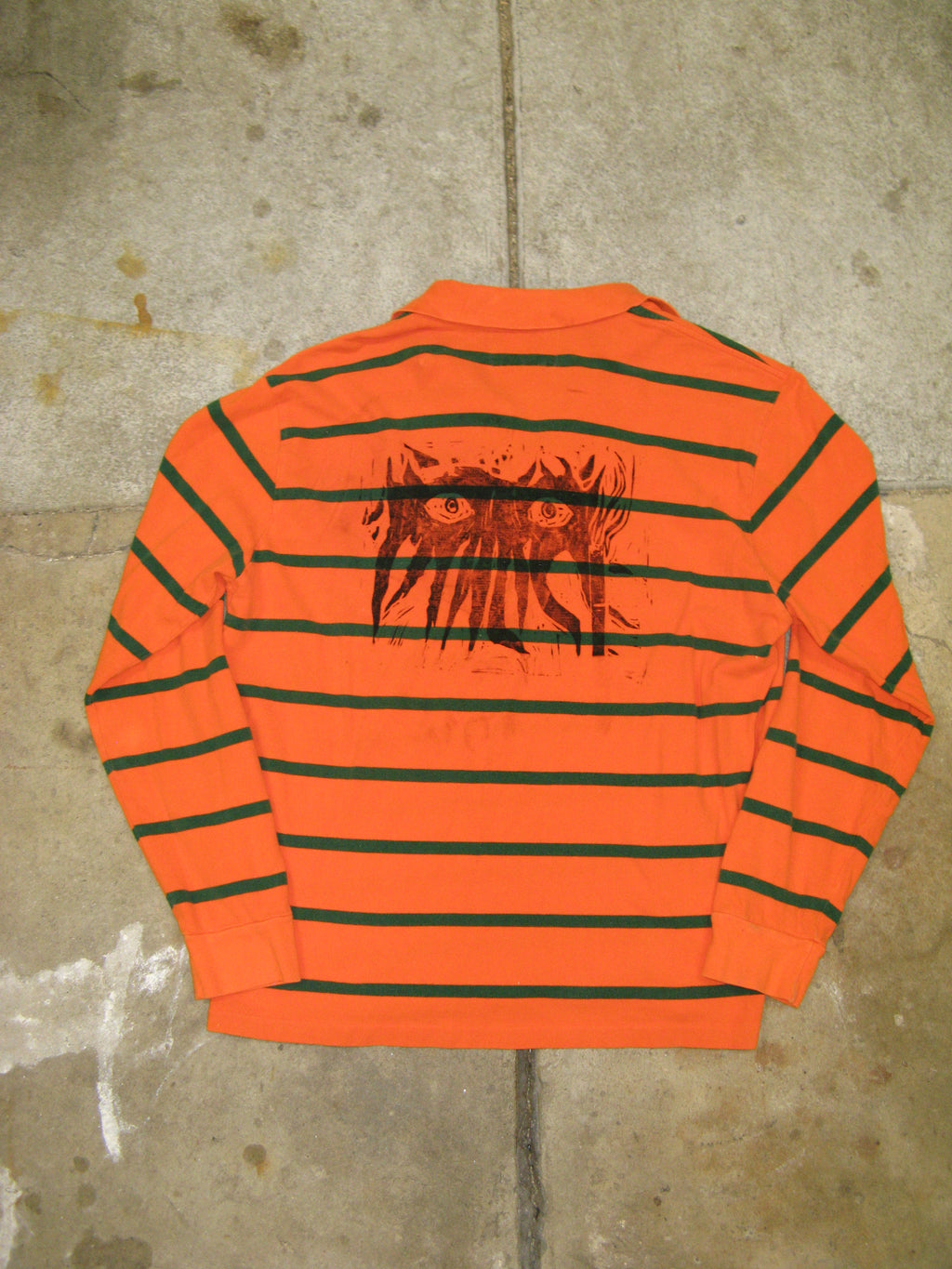 Vialice Orange Striped Polo