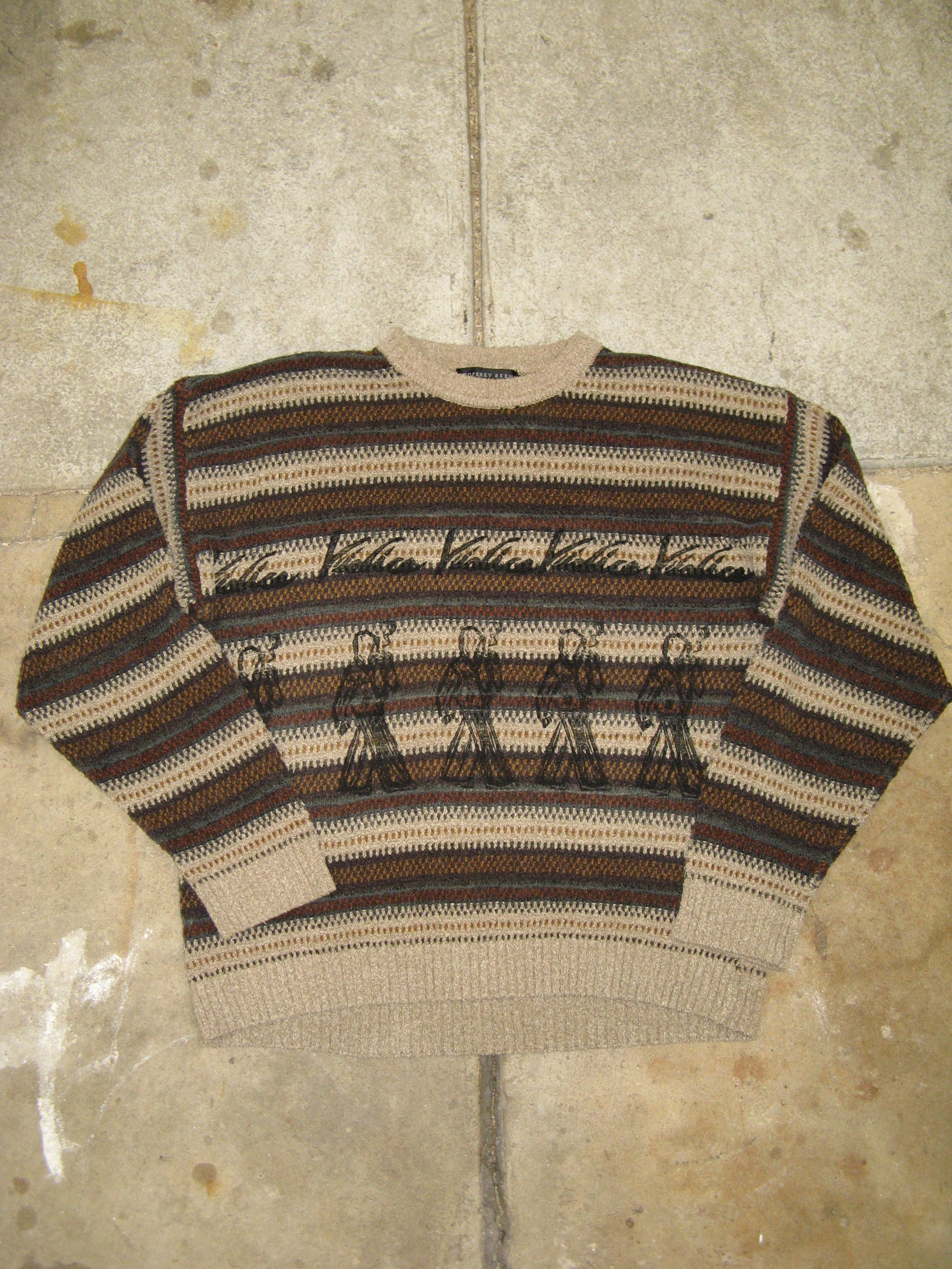 Vialice Striped Brown Sweater