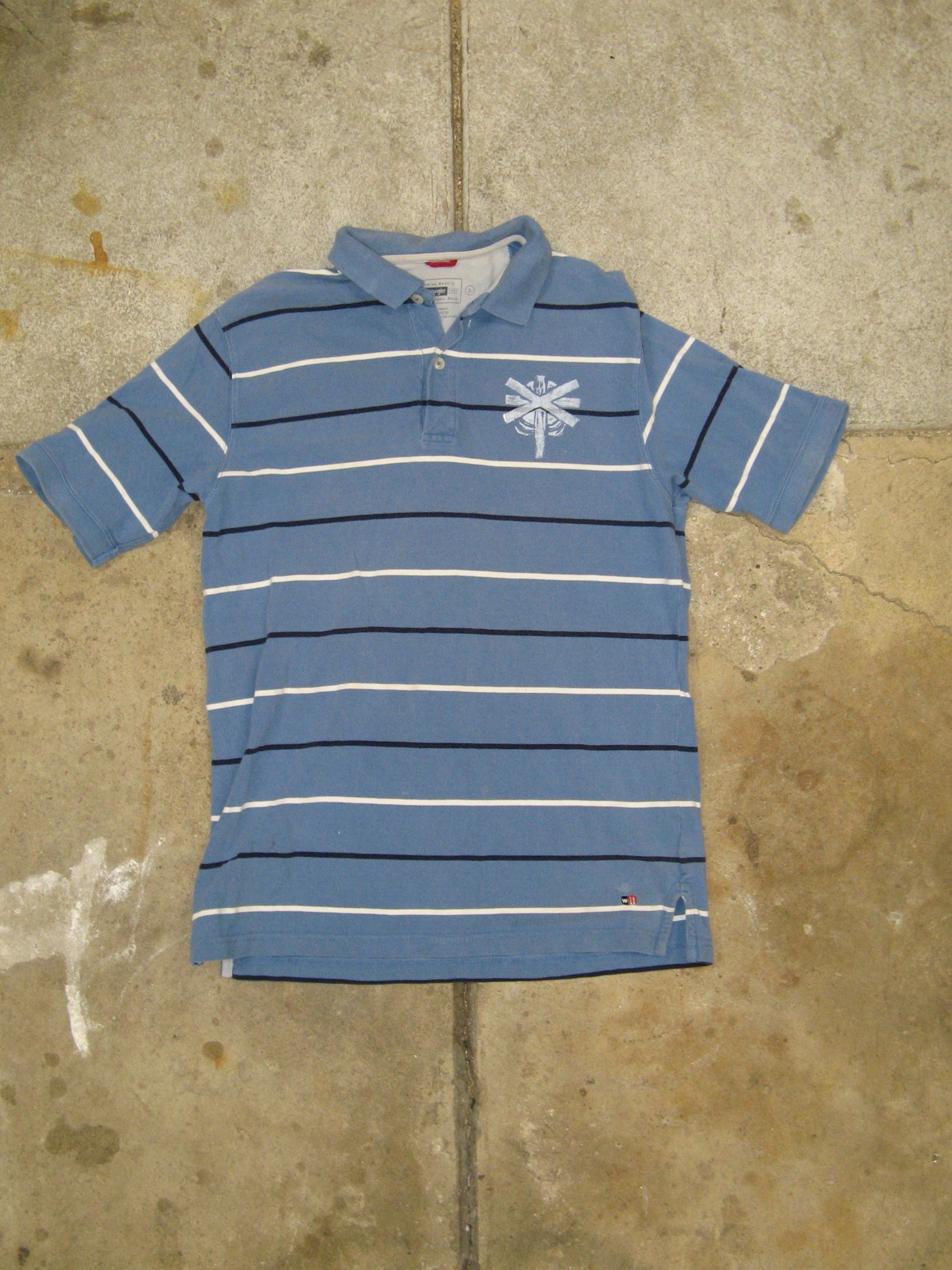 Vialice Blue Striped Polo